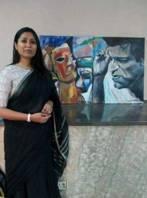 Portrait painting by Swagata Bose